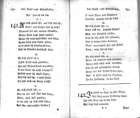 Liedtext „Sammlung geistlicher Lieder“